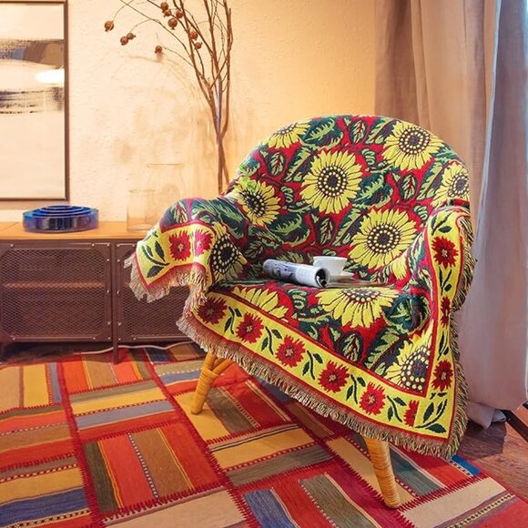 Sunflower throw blanket 50"x70" - Picture 2 of 5
